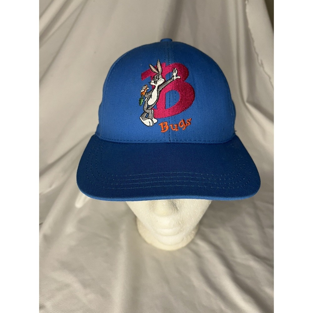 Vintage Warner Bros Studio Store Bugs Bunny Kids Hat Cap 1996 Blue SnapBack